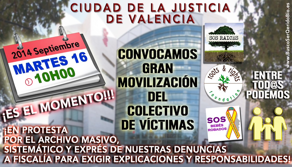 MARTES 16 SEPTIEMBRE MOVILIZACION CIUDAD JUSTICIA  DE VALENCIA EXIGIR EXPLICACIONES Y RESPONSABLIDADES A FISCALIA