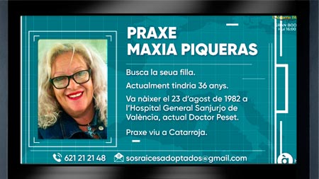 PRAXE MAXIM BUSCA HIJA 23 DE AGOSTO 1982 HOSPITAL SANJURJO EN VALENCIA